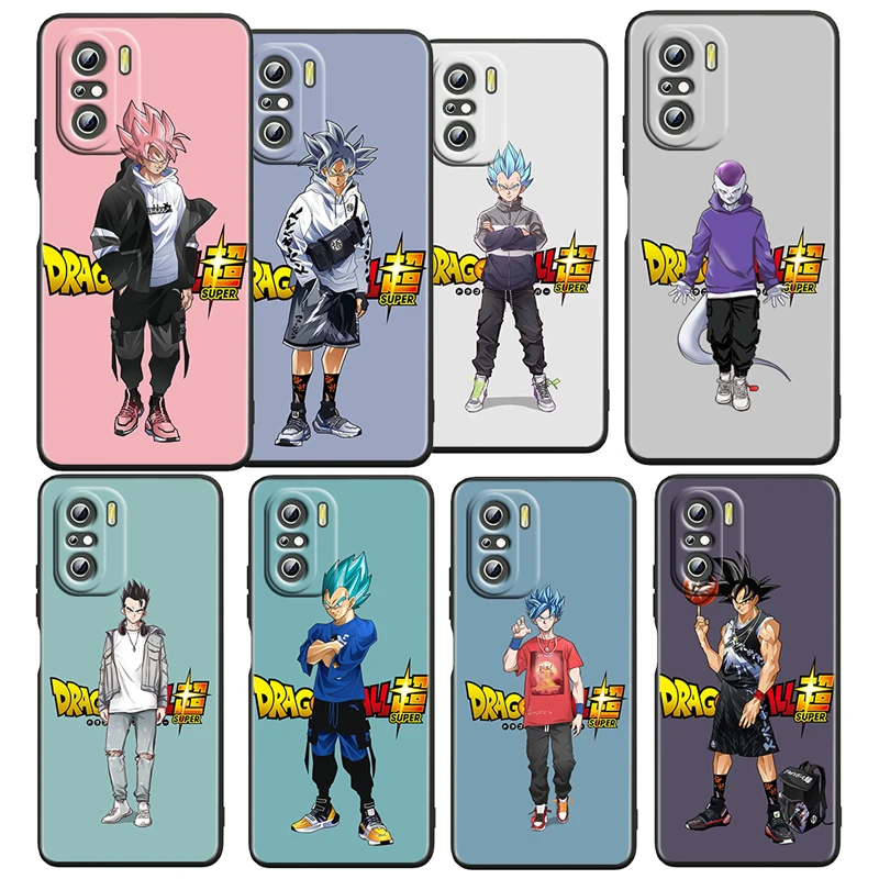 

Cartoon Dragon Ball Z For Xiaomi Redmi K50 Gaming Pro 5G 10 9 9A 9C 9T 8 7 6 5 4X TPU Soft Black Phone Case Fundas Capa Cover