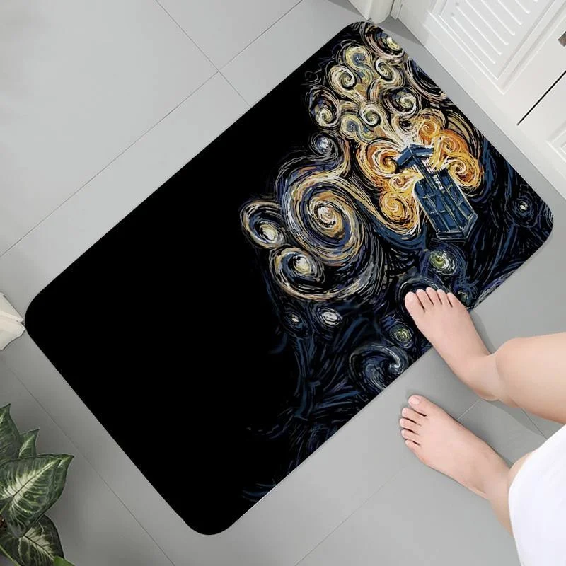 

Cartoon Kitchen Rug Living Soft Room Mats Carpet Anti-slip For Home And Comfort Van Gogh Art Mat bedside Parlor Mat Prayer Rug 2