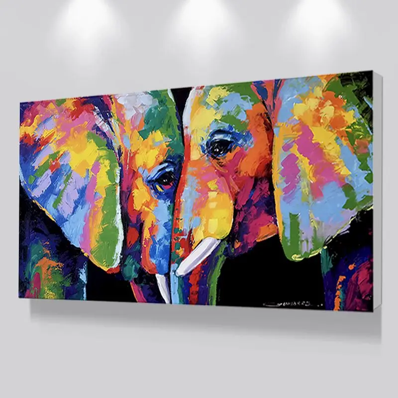 

GATYZTORY Elephant Picture By Numbers Abstract Kits Wall Art On Canvas Diy Paint By Numnbers For Adults Home Decor
