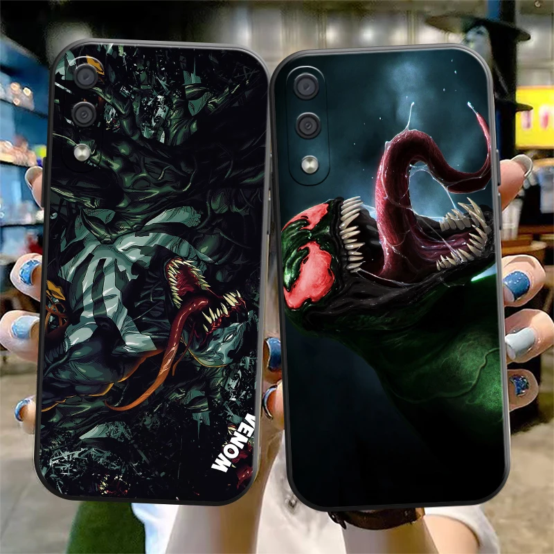 

Marvel Venom Phone Case For Samsung Galaxy S8 S9 S10 S10E S20 S21 FE S21 Plus Coque Funda Carcasa Soft Black Silicone Cover