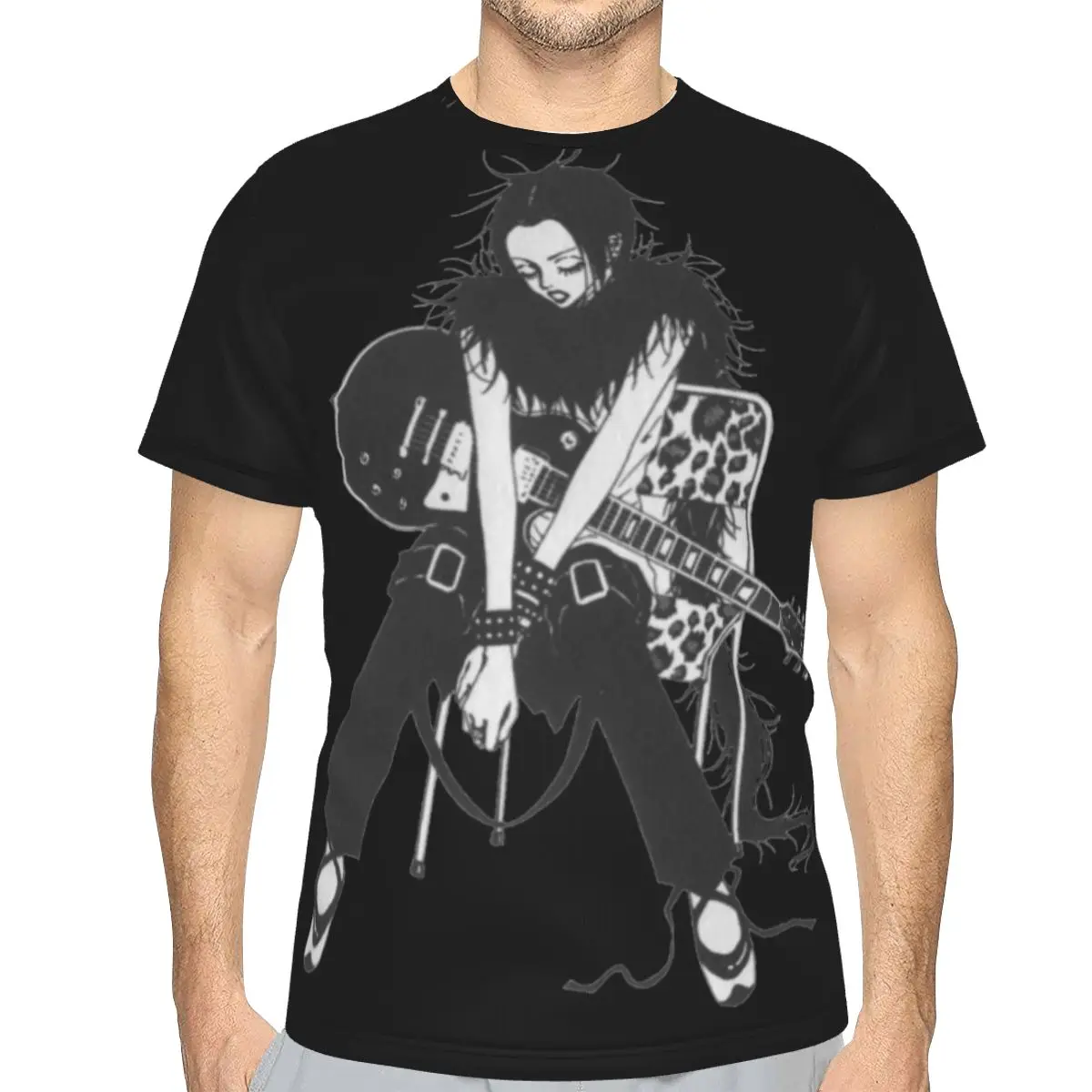 

Женская футболка из полиэстера с принтом в стиле аниме