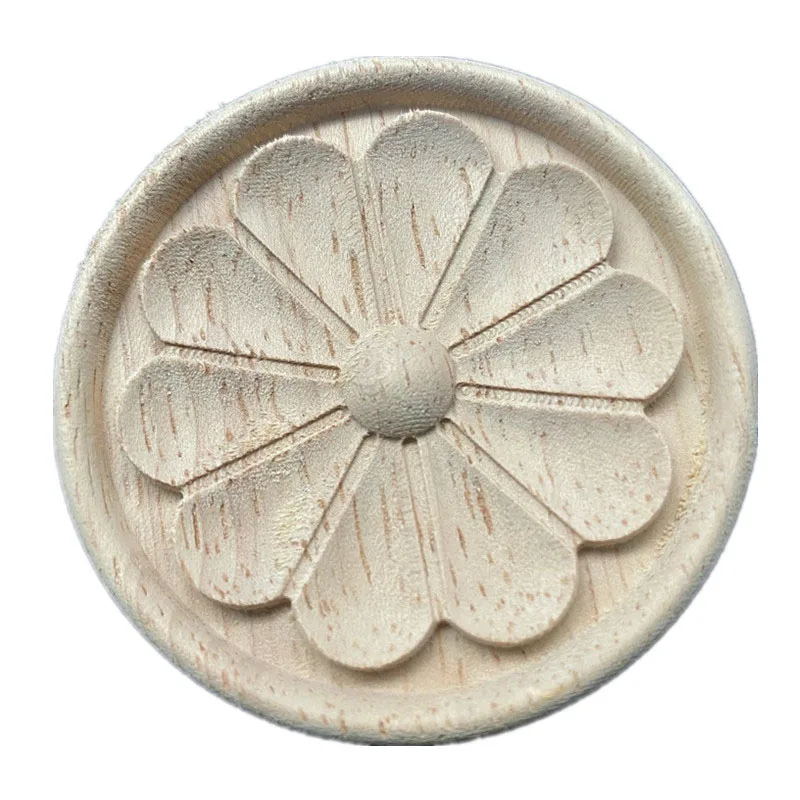 

1 шт. 7 см бутик много деревянных резных длинных Onlay аппликация неокрашенные цветы стены шкафы двери винтажный домашний декор Тип кавайное ре...