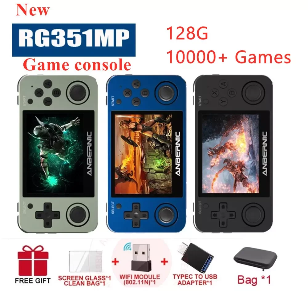 

RG351MP Metal Retro Handheld Game Console For PS1 PSP N64 GBA FC 10000+ Video Games Player Pocket Console Box With Wifi