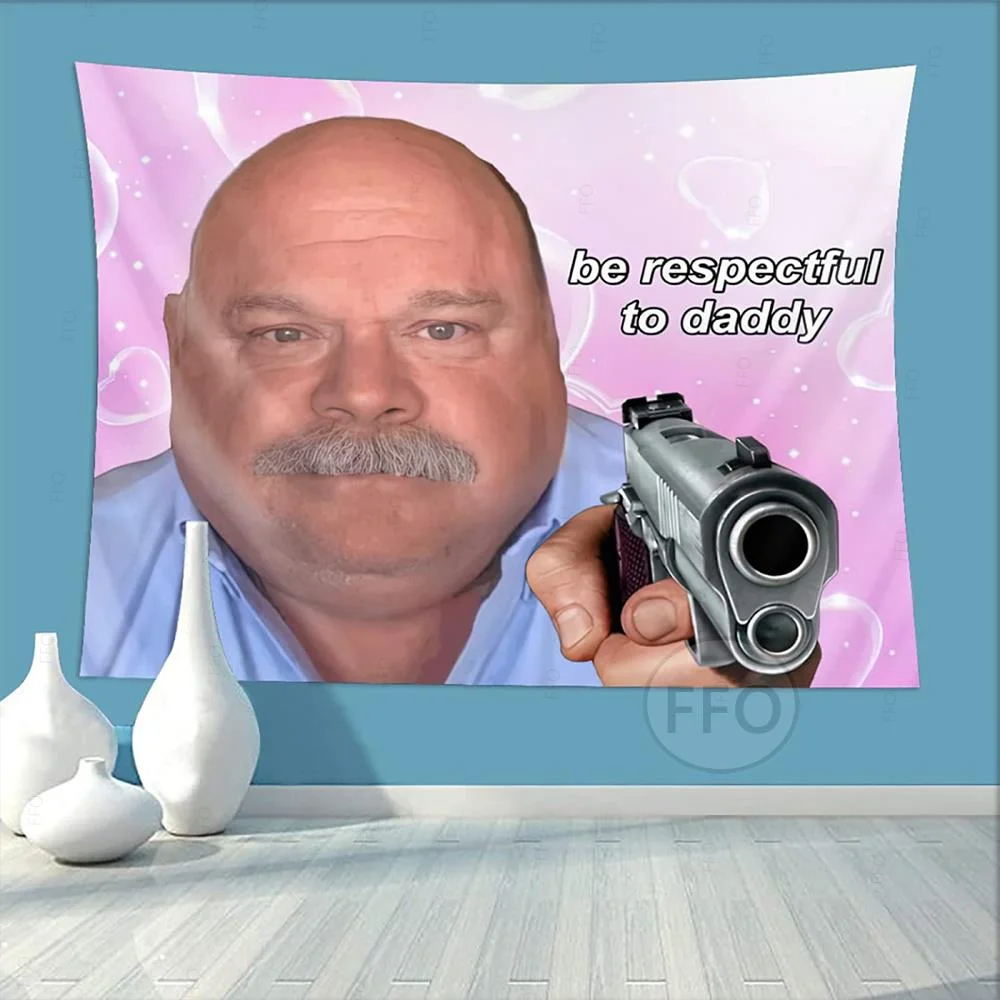 Гобелен Бертрам мем гобелен настенное украшение хиппи Забавный мультяшные