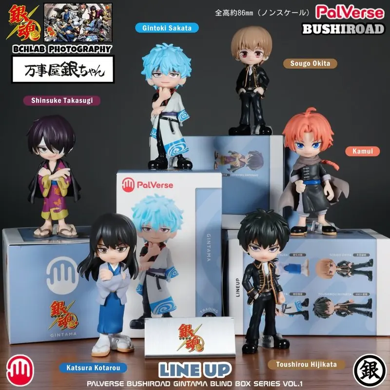 Фото Коллекционная фигурка Bushiroad Gintama Palverse: Саката Гинтоки в Q-версии с париком Камуи, украшение для автомобиля, модель для рабочего стола, игрушка, подарок №2