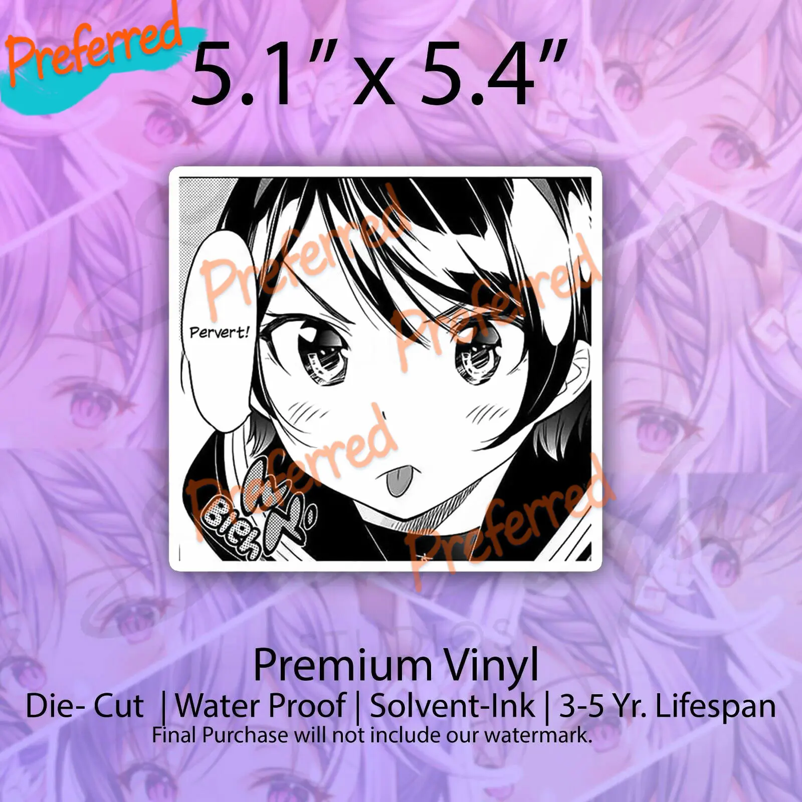 Ruka Sarashina манга Pervert аниме Kawaii Lewd бампер автомобиль наклейка окно автомобиля мотоцикла серфинга кемпинга набор виниловая наклейка на ноутбук