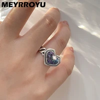 meyrroyu romantic love heart zircon open cuff finger rings for women girl new korean fashion jewelry party gift %d0%ba%d0%be%d0%bb%d1%8c%d1%86%d0%be %d0%b6%d0%b5%d0%bd%d1%81%d0%ba%d0%be%d0%b5