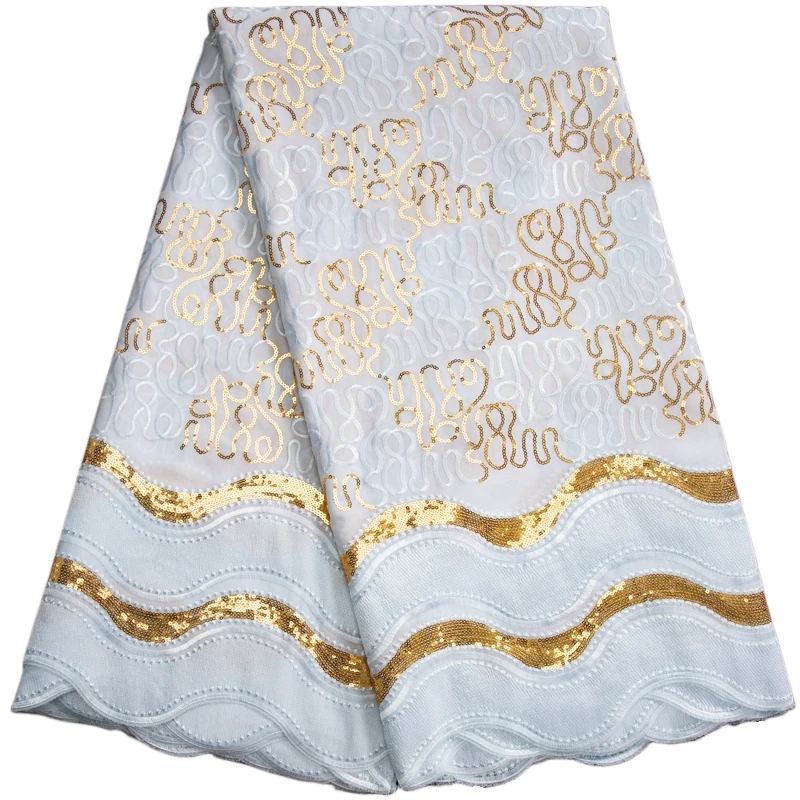 

Африканская швейцарская вуаль, кружевная ткань высокого качества 2023, нигерийские блестки, хлопковая кружевная ткань для шитья свадебных платьев F3438