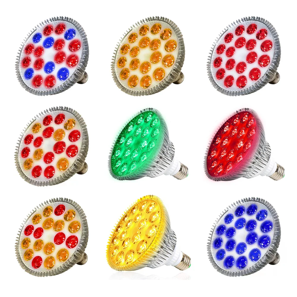 54w Par38 Full Spectrum Phyto Grow Box For Flower Seed Growth Hydroponics Veg Growing