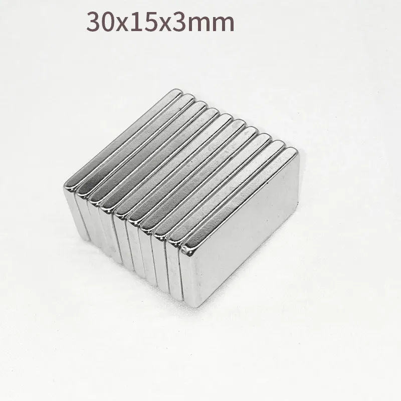 

10 ~ 500 шт., мощные неодимовые магниты 30X15X3 мм 30X15 мм