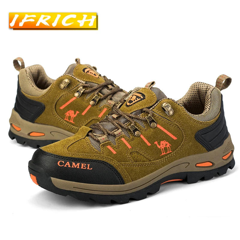 

2022 Spring Men Hiking Sneaker Anti Slip Rock Climbing Shoe for Mens Hard-Wearing Walking Trainers Men Rubber Climbing Shoe