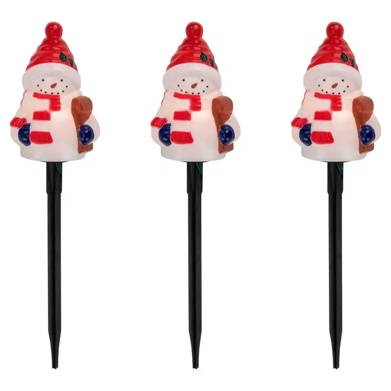 

of 4 Jolly Snowmen Christmas Pathway Markers 16"