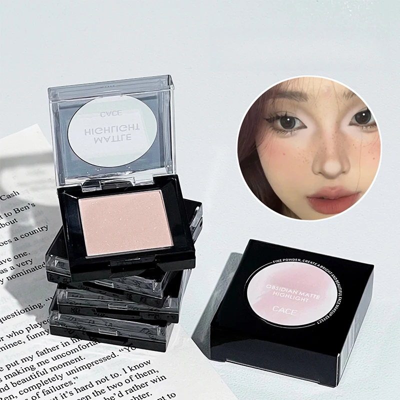 Пудра-хайлайтер водостойкая устойчивая к поту матовая контурная палитра