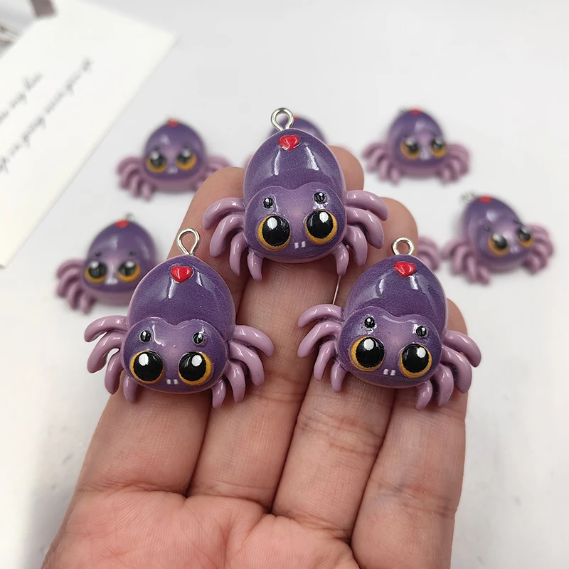 10 шт. подвески в форме сердца паука для изготовления ювелирных изделий