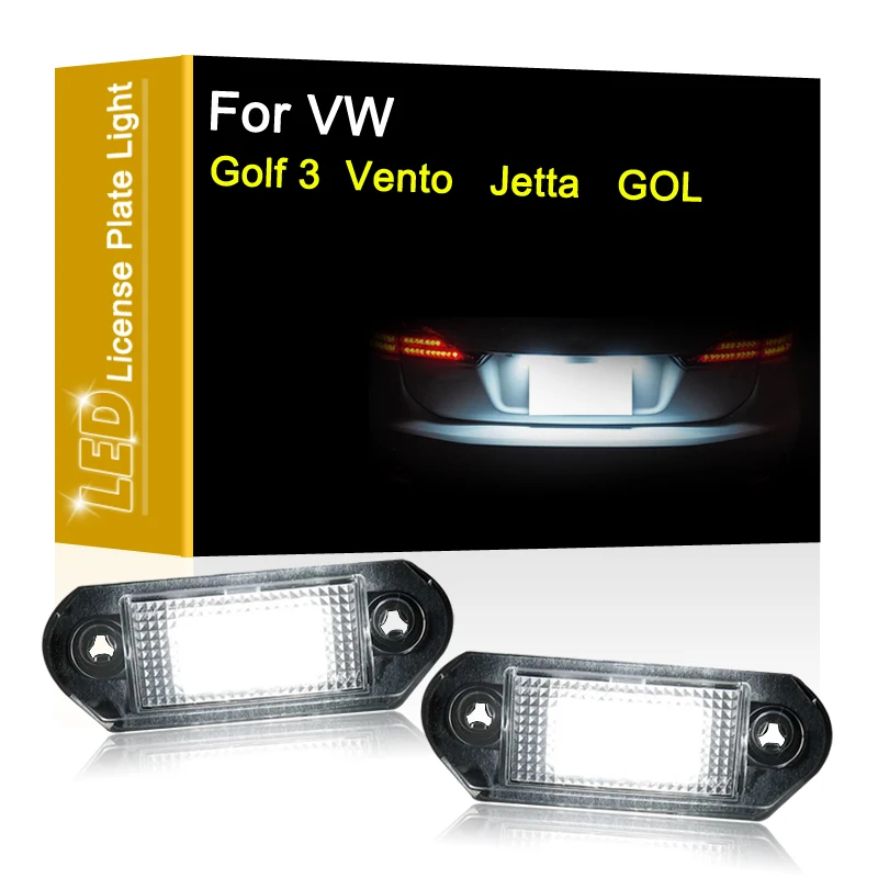 

12 В фонарь для VW Golf 3 93-99 Vento 1H2 91-98 Jetta 92-98 GOL 2 96-10 белый светильник для номерного знака в сборе