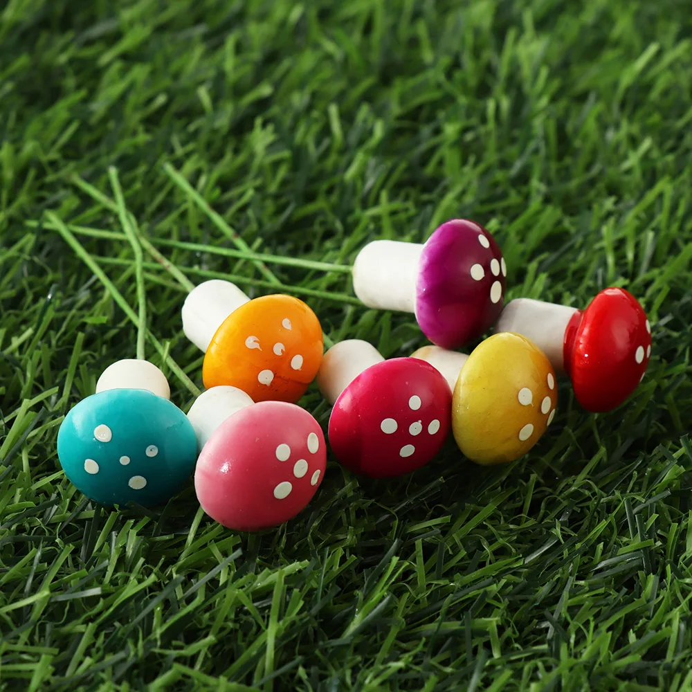

10Pcs Mini Mushroom Artificial Foam Potted Plants Decor Garden Ornament Resin Craft Moss Decoration Miniature Figurine