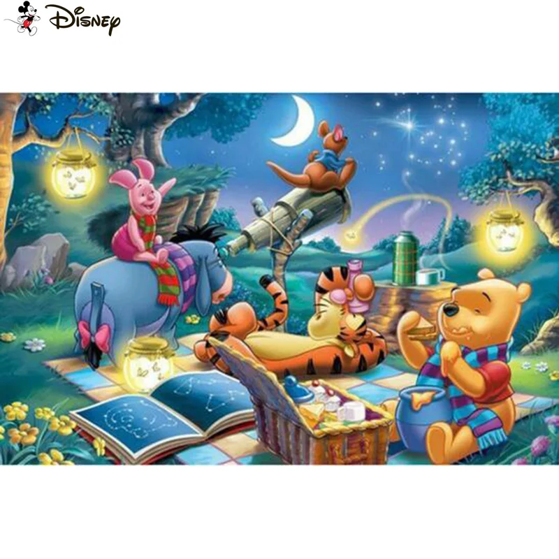 

Алмазная картина Disney «Винни-Пух», мультяшный рисунок, вышивка крестиком, фото на заказ, квадратная круглая вышивка, украшение для дома