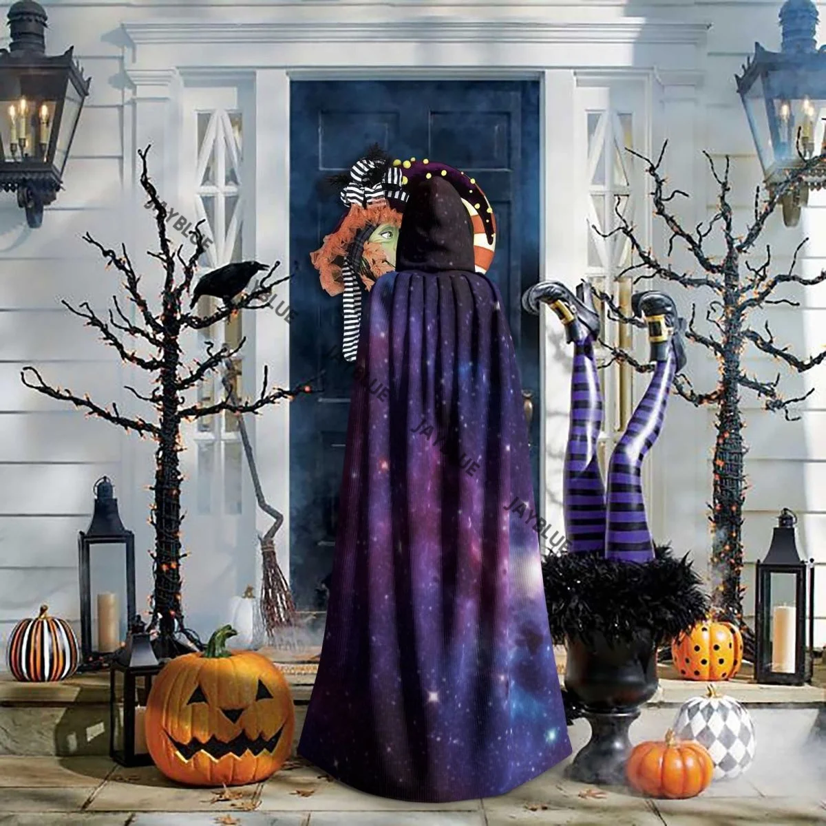 Унисекс взрослый абстрактный космический фон плащ с капюшоном длинный костюм