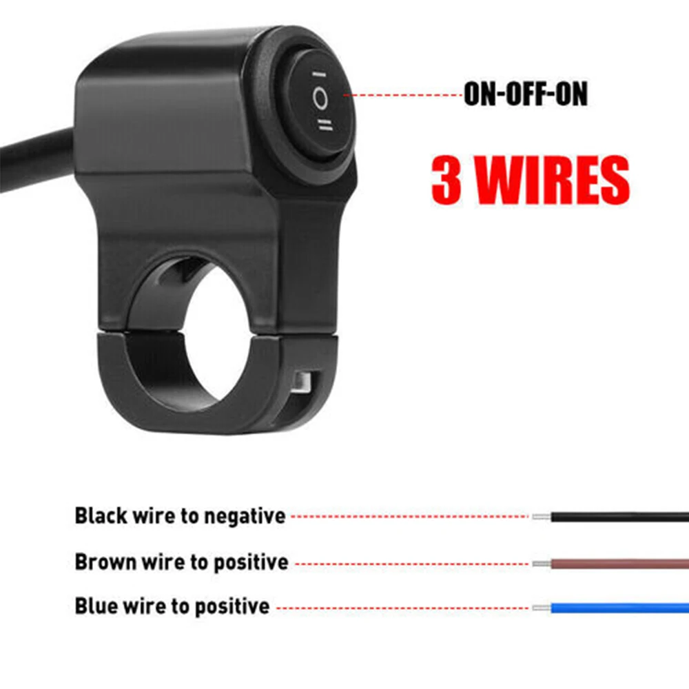 Водонепроницаемый переключатель для передней фары мотоцикла 7/8 дюйма 22 мм 12 В |