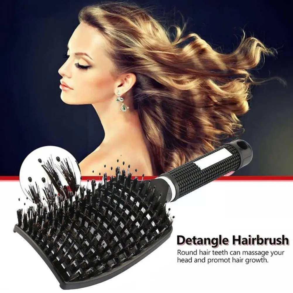 

Brosse Magique Cheveux Hairdressing Massage Brushie Comb Brushes For Hair Haarborst Combs Boar Bristle Brush E6g3
