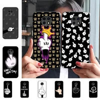cartoon middle finger phone case for redmi 9 5 s2 k30pro silicone fundas for redmi 8 7 7a note 5 5a capa