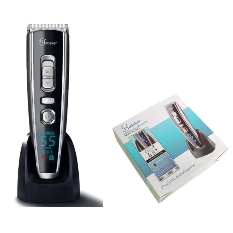 Hatteker RFC-6618 Professional LCD Display Quiet Electric Hair Trimmer Rechargeable Hair Cut Clipper Cordless Trimmer Machine