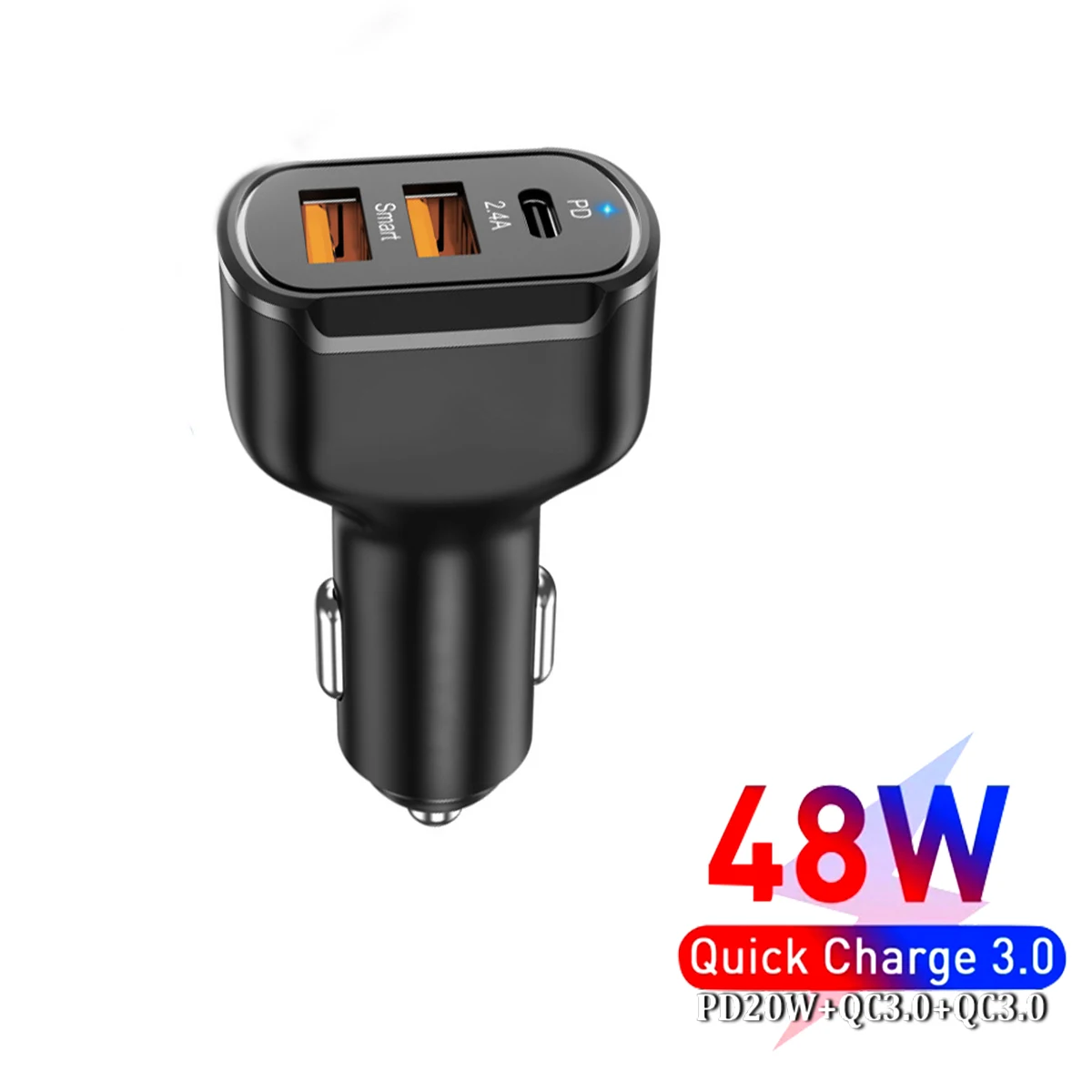 Автомобильное зарядное устройство QC 3 0 с USB-портами универсальное для телефона