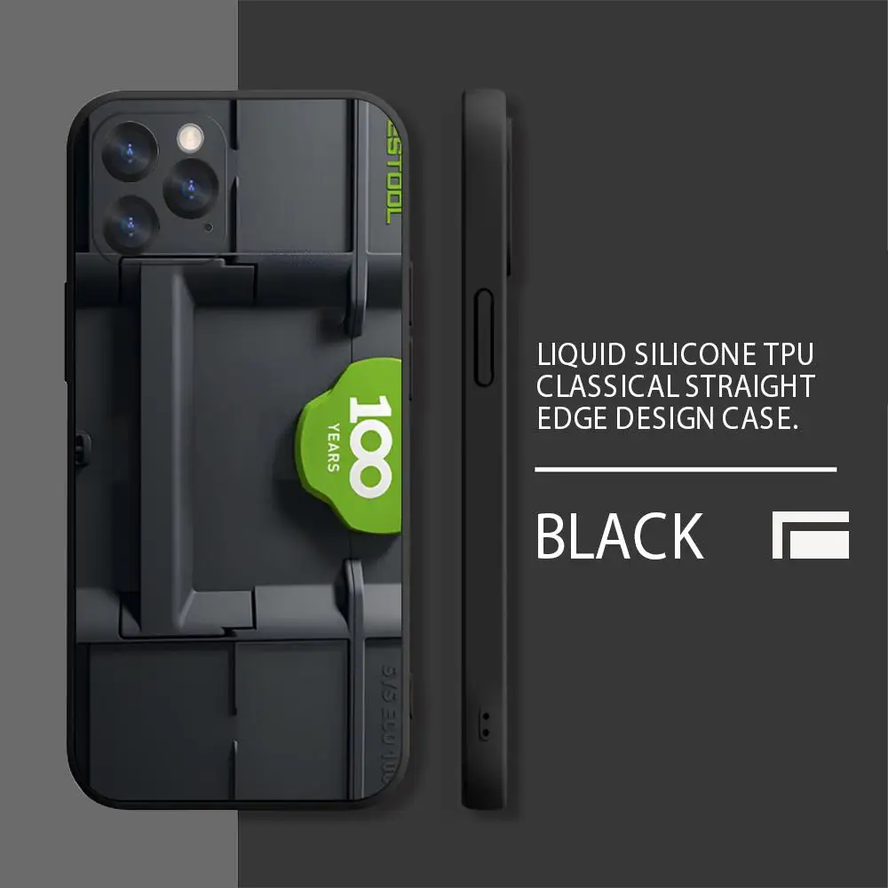 Крутой ящик для инструментов Festool MINISO Чехол телефона Черный TGU Iphone 16 Pro Max 15 14 13 Mini 11