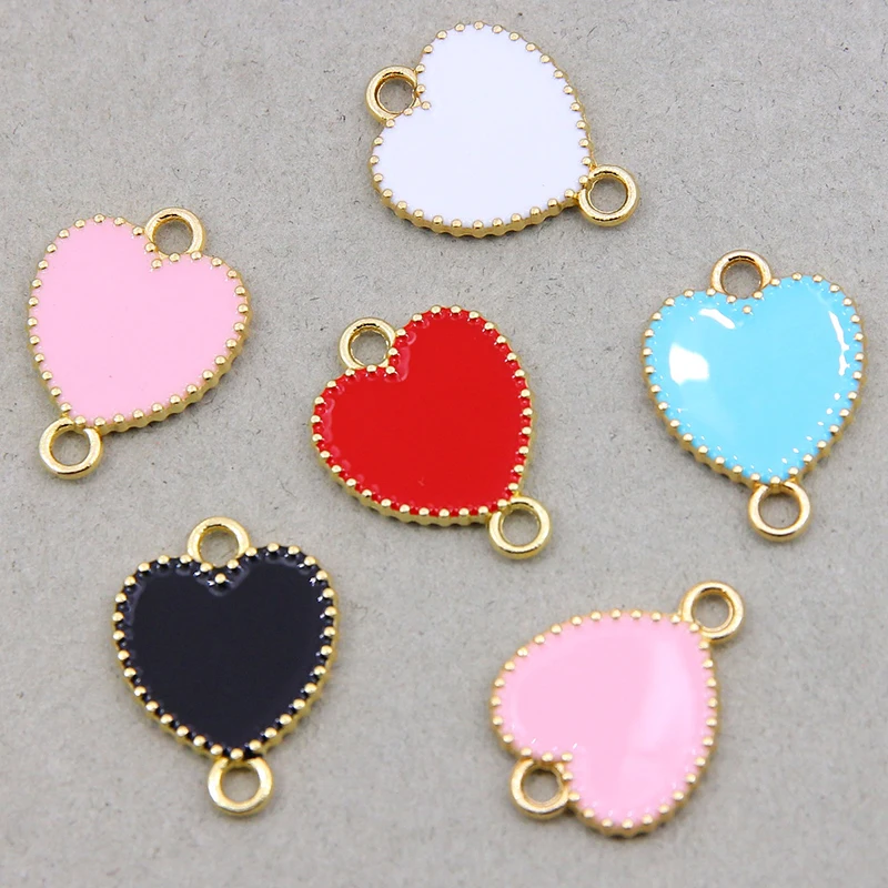 

6 шт., двусторонний эмалированный соединитель для браслета, 24 х18 мм