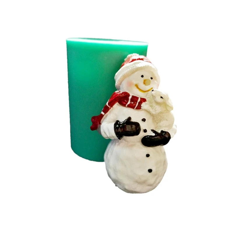 

3D Силиконовая форма «Снеговик» для рождественской свечи, смолы, формы для мыла, глины