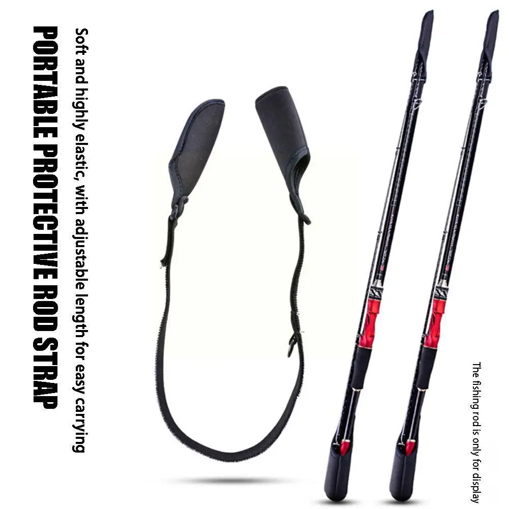 

Fishing Rod Tie Holder Strap Belt Elastic Lure Fishing Protector Kit Accessories Angler Holder Rod Belt Guard Tip Strap D3C6