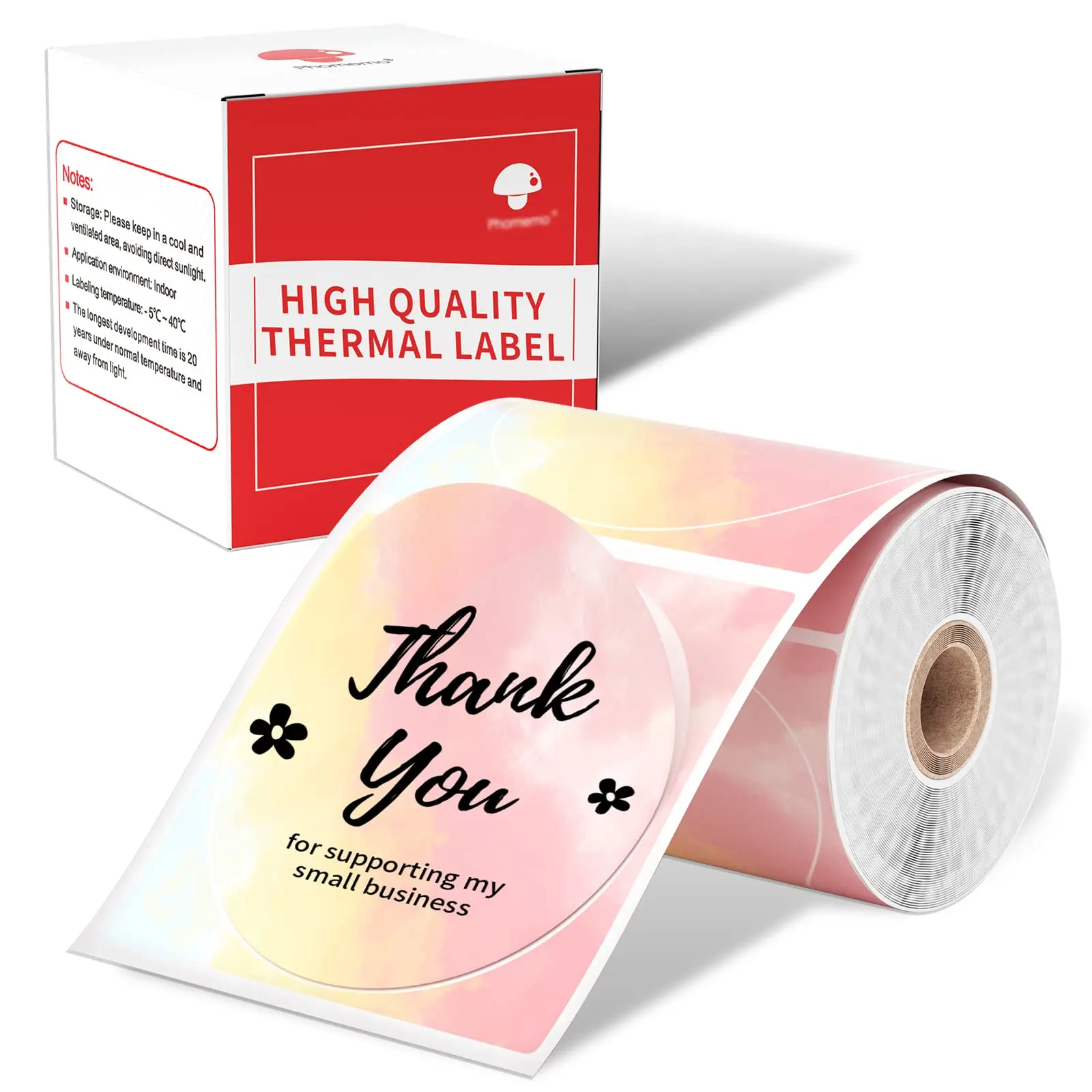 

Phomemo M110 M200 2" Color Circle Thermal Sticker Label Self-Adhesive Round Direct Sticker Label for DIY Logo Design QR Code