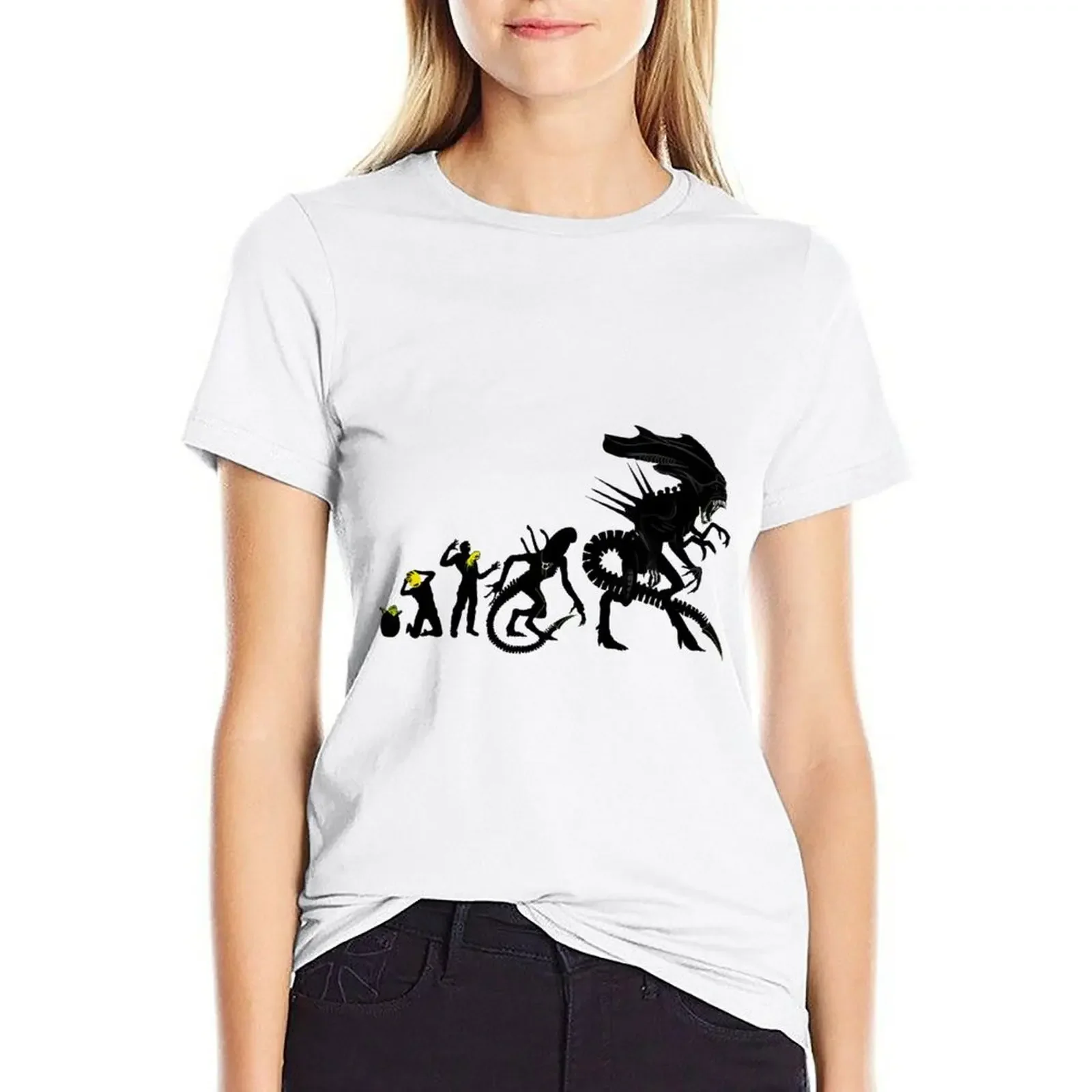 Футболка Xenomorph Evolution летние топы платье-футболка большого размера для женщин