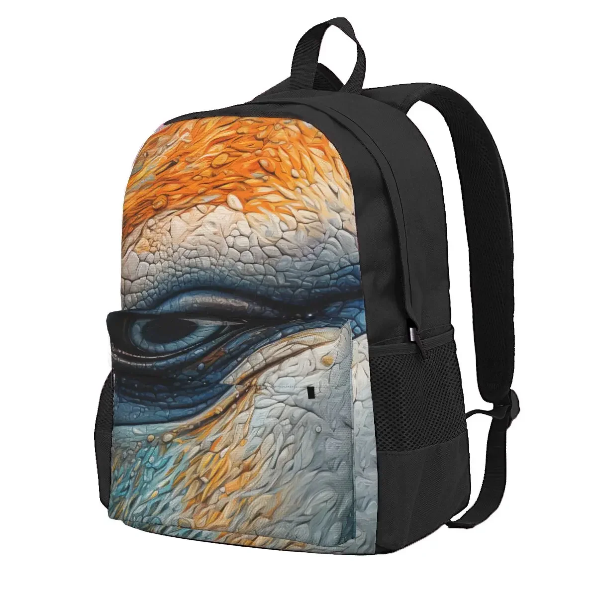 

Рюкзак с дельфином Женский, прочный ранец из полиэстера с принтом «Глаза животных», повседневные школьные ранцы