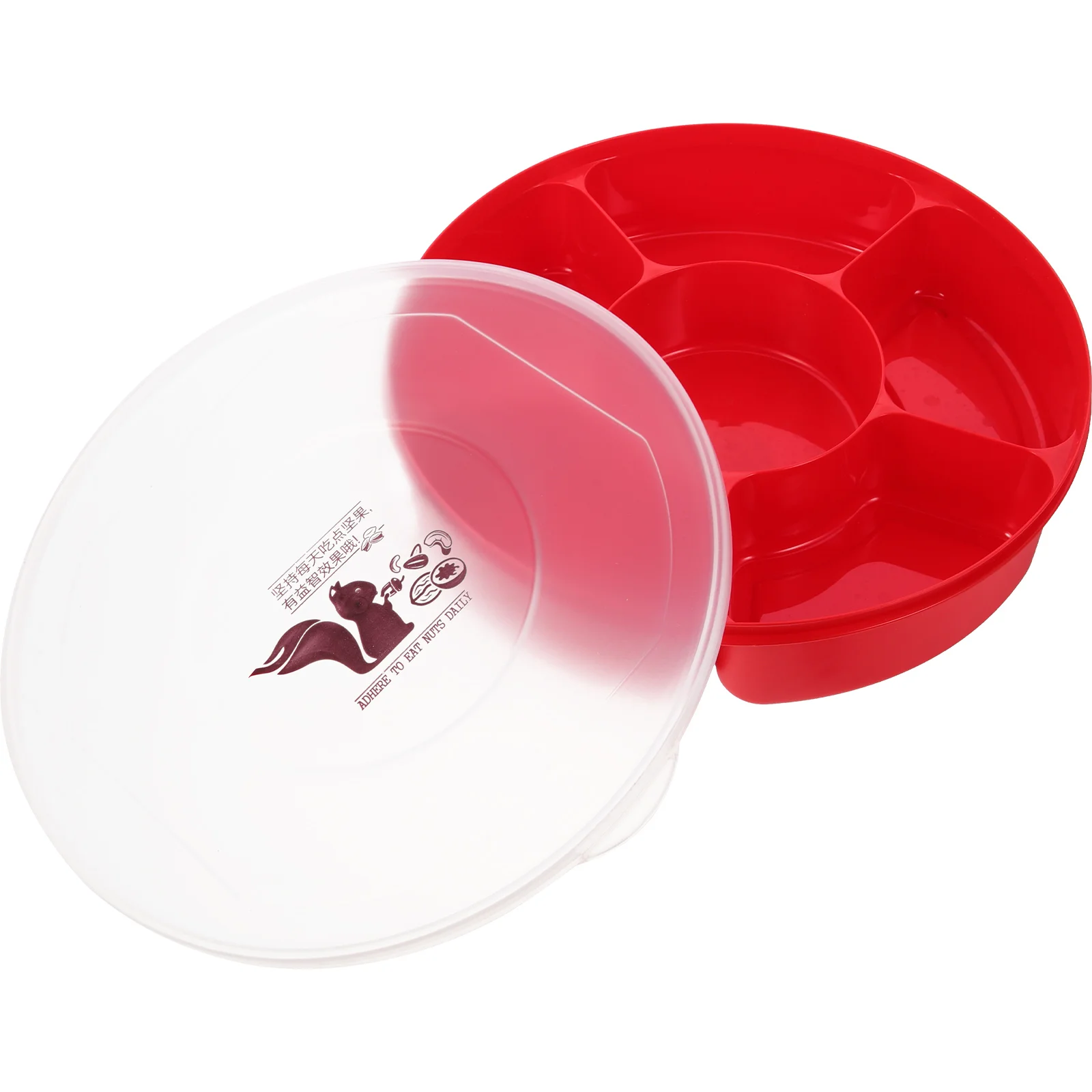 

Fruit Snacks Bowl Candy and Nut Serving Container Appetizer Tray with Lid Storage Organizer for Home Kitchen ( Random Color )