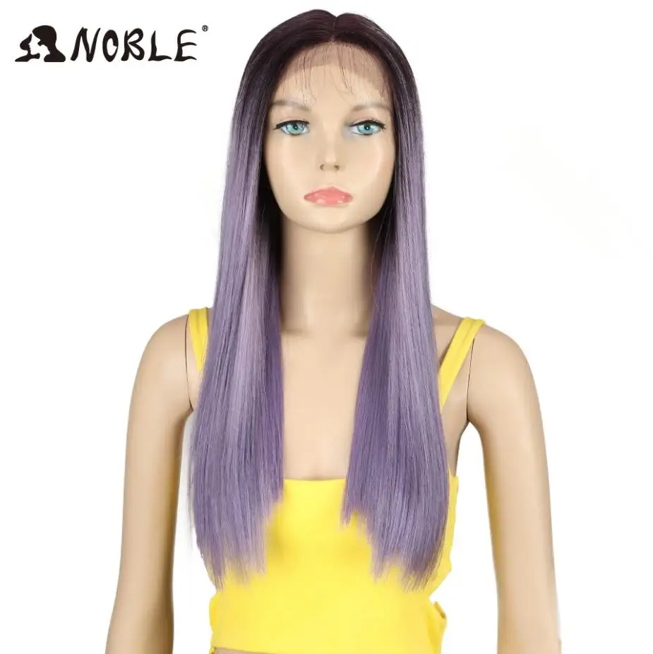 Noble Synthetic Hair Lace Wig 20 Inch long Lace Wig Straight Synthetic Wigs for Women Heat Resistant blonde lace Wigs