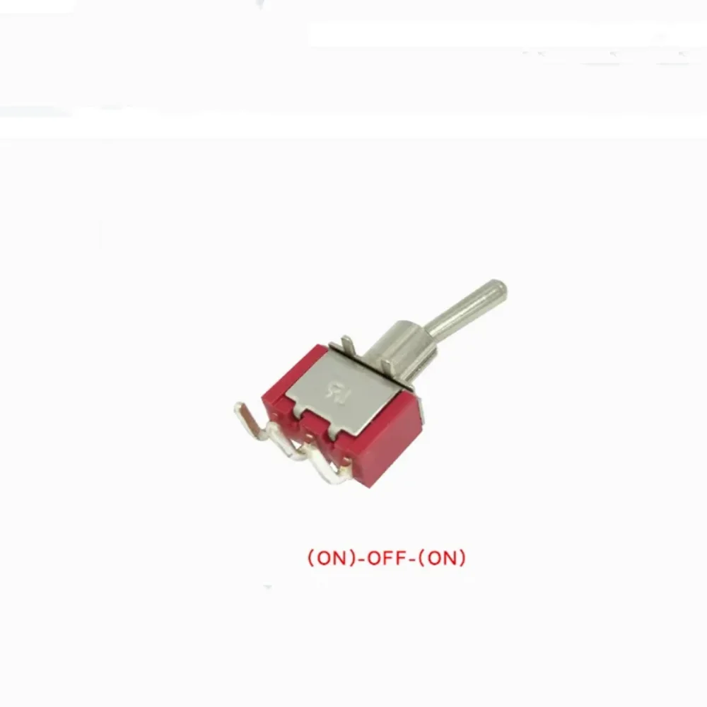 100 шт. 2 А/250 В переменного тока (ВКЛ) ВЫКЛ 3-позиционный SPDT прямоугольный