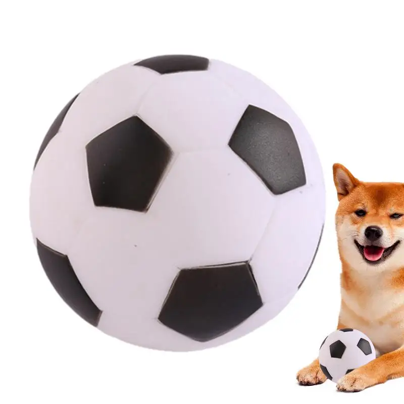 

Dog Chew Ball Toy Squeaky Interactive Soccer Ball Toy With Sound For Puppy Indoor Outdoor Puppy Toys For Pet Shelter Home Outing