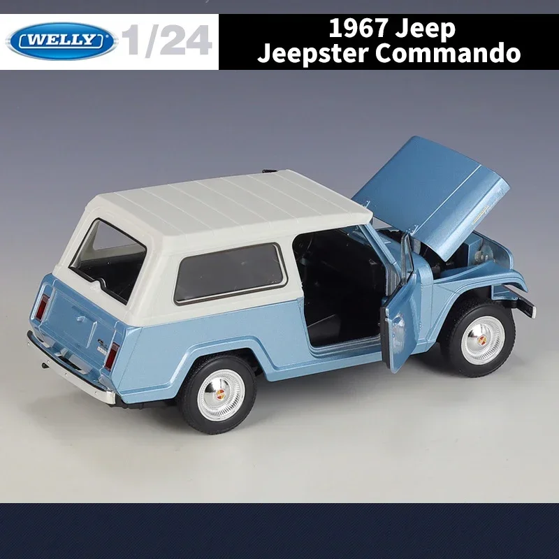 Модель автомобиля WELLY 1:24 Jeep Jeepster командировочная из сплава 1967 Литые и игрушечные
