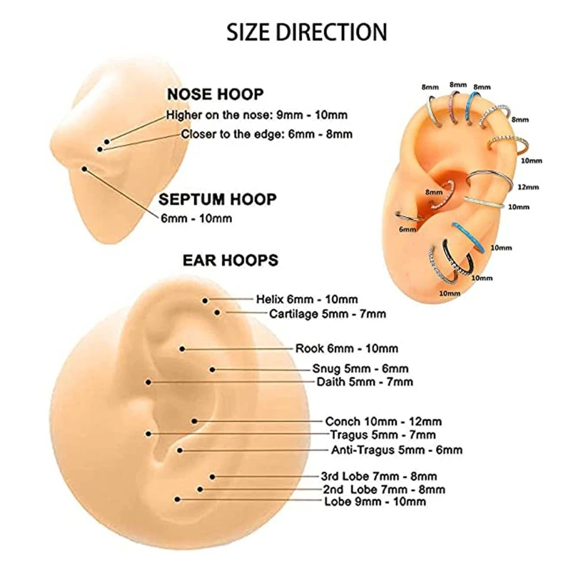 Комплект из кольцо и кольца розовое золото 12 шт. | Украшения аксессуары