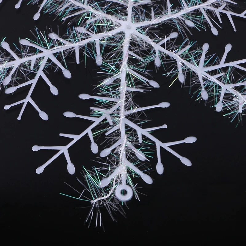 

3 pcs White Snowflake Ornaments Christmas Tree Deco Festival Decortion