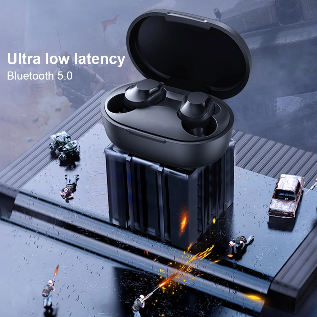 

Беспроводные наушники, Универсальные наушники-вкладыши с сенсорным управлением и шумоподавлением, игровая гарнитура с микрофоном, 300 мАч, д...