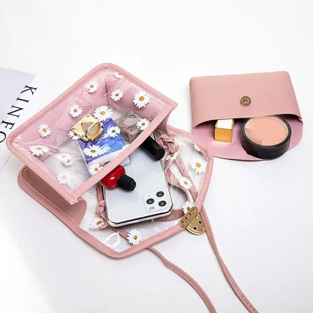Модная женская прозрачная сумка через плечо с принтом Margaritons металлическая