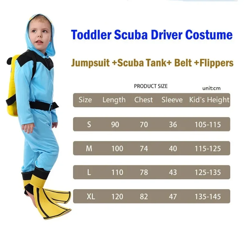 Костюм для подводного плавания малышей костюмы на Хэллоуин детский костюм