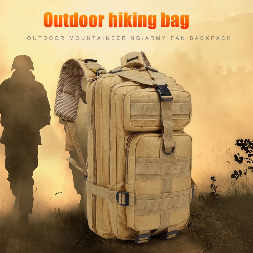 

Men Army Military Tactical Backpack High-Temperature Resistance 3P Hiking Camping Bag Adjustable Belts Oxford Tactical Backpack