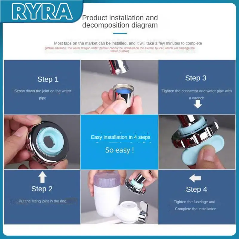 

Water Purifier Filter Household Bayonet-type Filter Element Bathroom Accessories Adjustable Stem Faucet Water Purifier