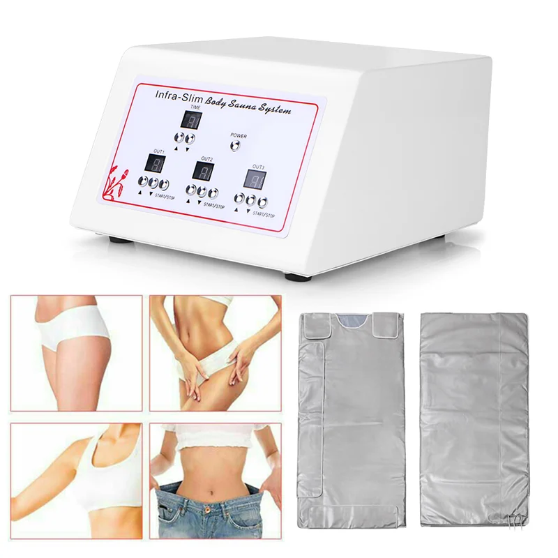 

3 Heating Zone Sauna Blanket Body Shaper Lymph Drainage Weight Loss Detox Heating Home Spa Detox Therapy Machine