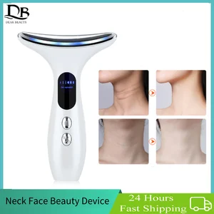 Neck Beauty Device EMS Micro-current LED Photon Firming Rejuvenating Anti Wrinkle Thin Double Chin S
