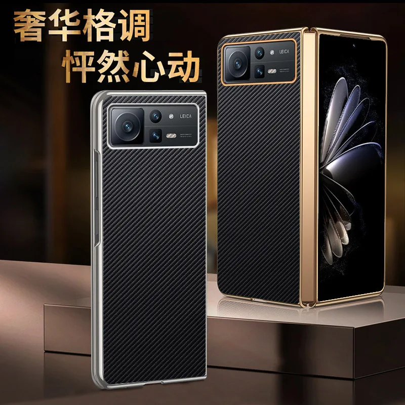 

Чехол из углеродного волокна с рисунком для Mi Mix Fold 2 чехол для Xiao-Mi Mix Fold2 5G чехол