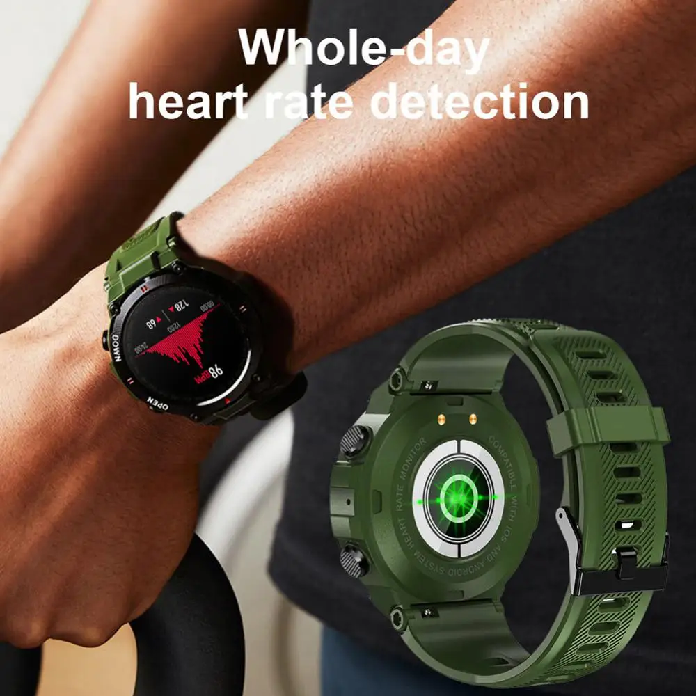 

Smart Watch Heart Rate Blood Pressure Monitoring 1.28 Inch Waterproof Full Screen Touch For Android Ios Sport Watch 400mah
